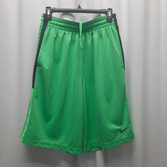 Nike Dri-FIT Basketball Shorts Men's XL Green Black Mesh 11" Inseam 682983-322 - Picture 2 of 11